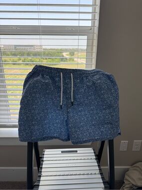 ARAY Blue Patterned Swim Trunks